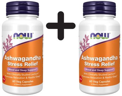 2 x Ashwagandha Stress Relief - 60 vcaps