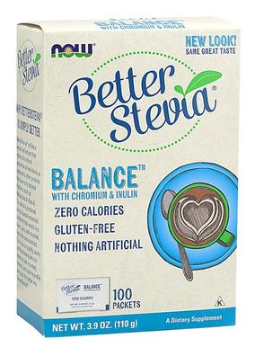 Better Stevia, Balance with Inulin and Chromium - 100 packets