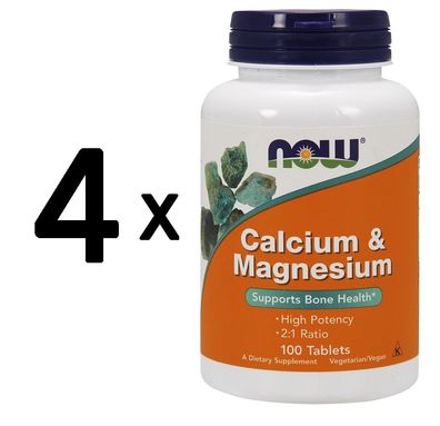4 x Calcium & Magnesium - 100 tablets