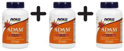 3 x ADAM Multi-Vitamin for Men Softgels - 90 softgels