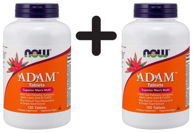 2 x ADAM Multi-Vitamin for Men Tablets - 120 tablets