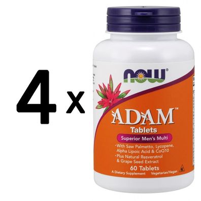 4 x ADAM Multi-Vitamin for Men Tablets - 60 tablets