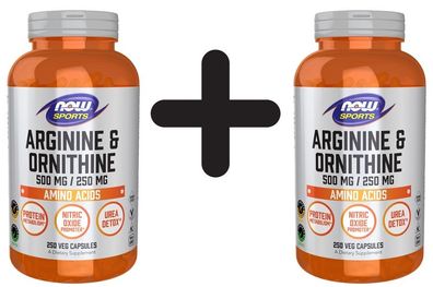 2 x Arginine & Ornithine, 500/250 - 250 caps