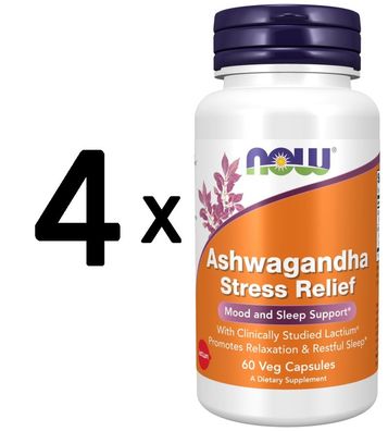 4 x Ashwagandha Stress Relief - 60 vcaps