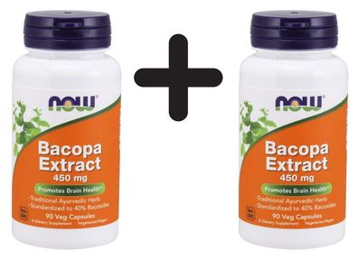 2 x Bacopa Extract, 450mg - 90 vcaps