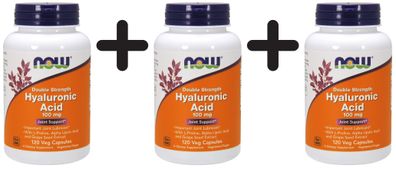 3 x Hyaluronic Acid, 100mg (Double Strength) - 120 vcaps