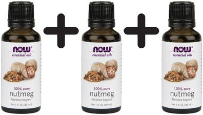 3 x Nutmeg Oil - 30 ml.