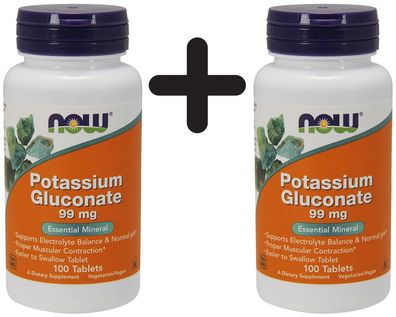 2 x Potassium Gluconate, 99mg - 100 tablets