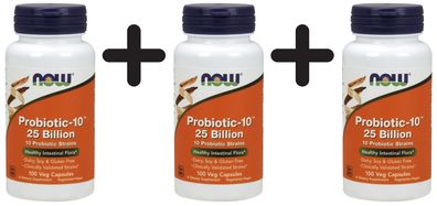 3 x Probiotic-10, 25 Billion - 100 vcaps