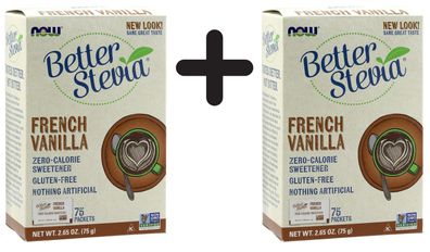 2 x Better Stevia, French Vanilla - 75 packets