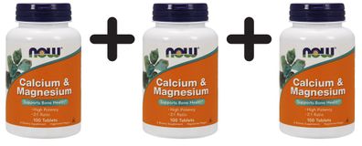 3 x Calcium & Magnesium - 100 tablets