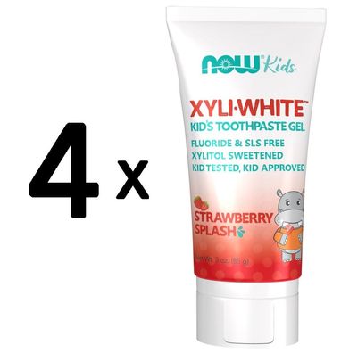 4 x XyliWhite, Strawberry Splash Kid's Toothpaste Gel - 85g