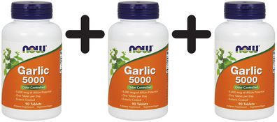 3 x Garlic 5000, Odor Controlled - 90 tablets