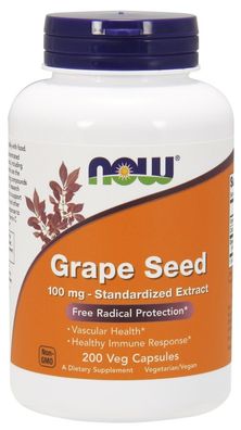 Grape Seed, 100mg - Standardized Extract - 200 vcaps