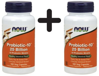 2 x Probiotic-10, 25 Billion - 100 vcaps
