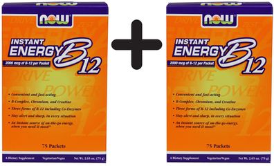 2 x Vitamin B-12, Instant Energy - 75 packets