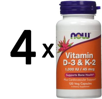 4 x Vitamin D-3 & K-2 - 120vcaps