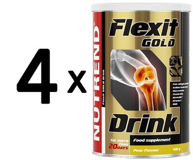 4 x Flexit Gold Drink, Pear - 400g