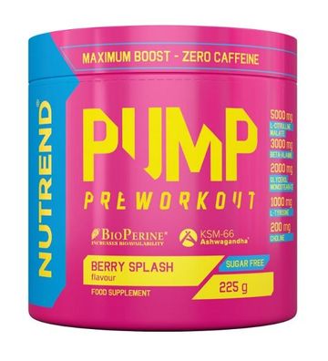 Pump Pre-Workout, Berry Splash - 225g