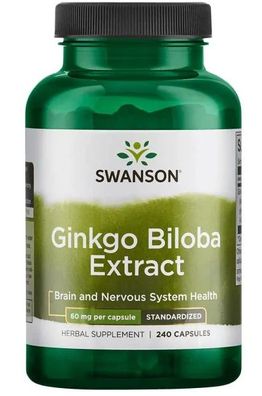 Ginkgo Biloba Extract 24%, 60mg - 240 caps