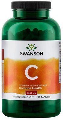 Vitamin C with Rose Hips, 1000mg - 250 caps