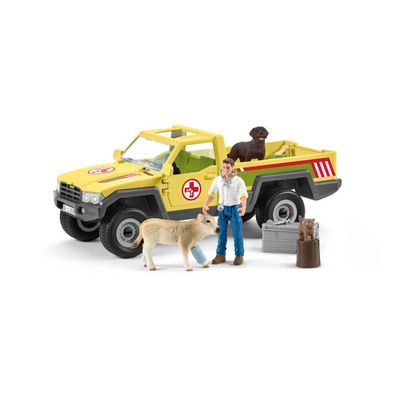 Rettungs-Geländewagen mit Tierarzt