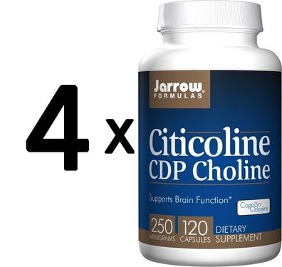 4 x Citicoline CDP Choline, 250mg - 120 caps