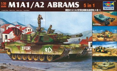 Trumpeter 1:35 1535 M1A1/ A2 Abrams 5 in 1