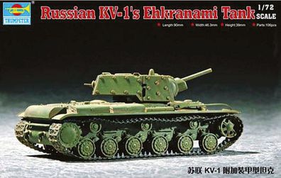 Trumpeter 1:72 7230 Soviet KV-1S Ehkranami