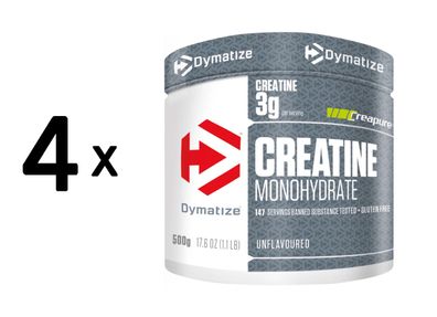 4 x Dymatize Creatine Monohydrate Powder (500g)