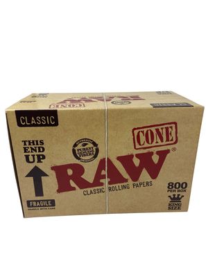 RAW Cones, Papier, Classic Rolling Papers, Vegan, 800 Stück