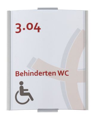 Frankfurt Türschild DIN A6, Alu silber, entspiegelte Abdeckung