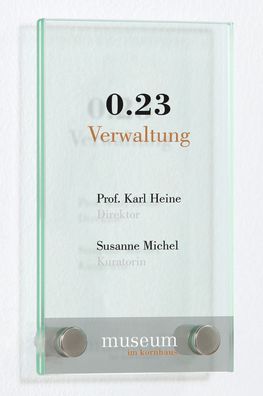 Galerie Türschild, Format: 160x100 mm + 2 Halter i7320