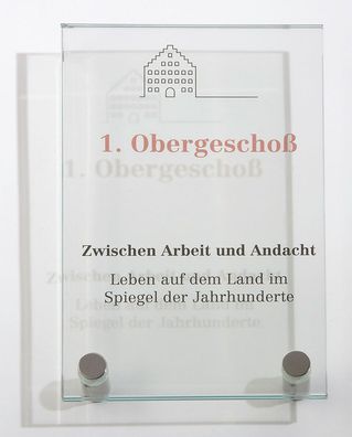 Galerie Türschild, Format: 200x130 mm + 2 Halter i7324