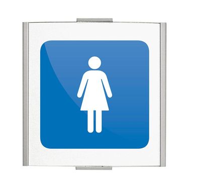 Frankfurt Türschild 120x120mm mit Piktogramm WC Damen