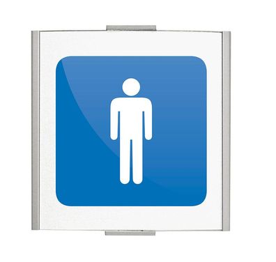 Frankfurt Türschild 120x120mm mit Piktogramm WC Herren