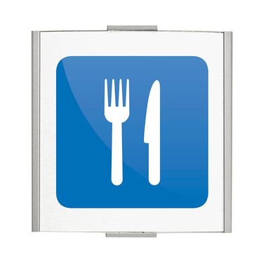 Frankfurt Türschild 120x120mm mit Piktogramm Restaurant