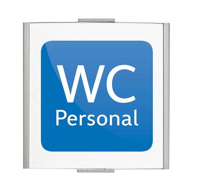 Frankfurt Türschild 120x120mm mit Piktogramm Personal WC