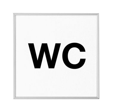 MADRID Silver Line Türschild 120,5 mm WC