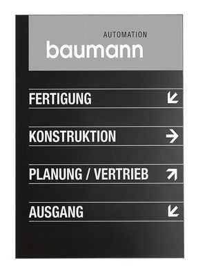 MADRID Black Line Wegweiser zur Direktbeschriftung 125 x 65 cm