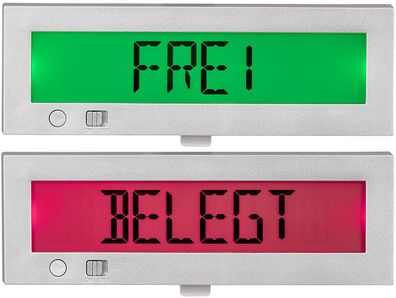 Go2 Frei Belegt Türschild, Digital Frei Besetzt, LED Anzeige rot/ grün