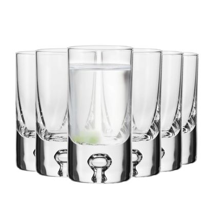 Krosno Lagrima Gläser für Wodka Likör Spirituosen | Set 6 | 30 ml | Spülmaschine