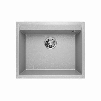 Granitspüle Einzelbecken Küchenspüle Einbauspüle tief Frame 0.0 Grau Metallic 10675