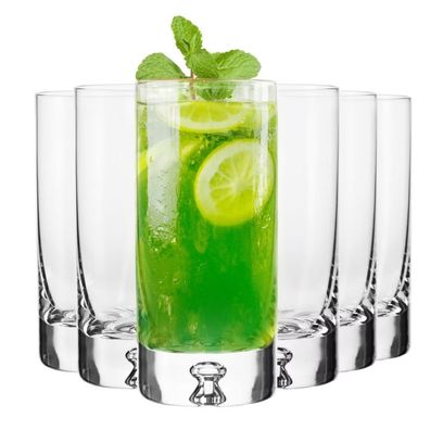 Krosno Lagrima Hohe Gläser für Getränke-Cocktails | Set 6 | 300ml | Spülmaschine