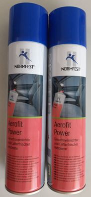 2x Normfest Aerofit Power Geruchsvernichter 400ml Spray Lufterfrischer Auto