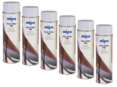6x Mipa Etch Filler Spray 500ml Korrosionsschutz Grundierung Dickschichtfüller