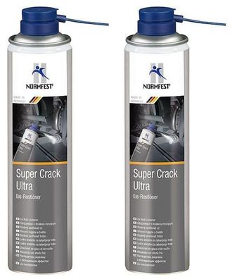 2x Normfest Super Crack Ultra Eis Rostlöser Spray 400ml Multifunktions Kriech Öl