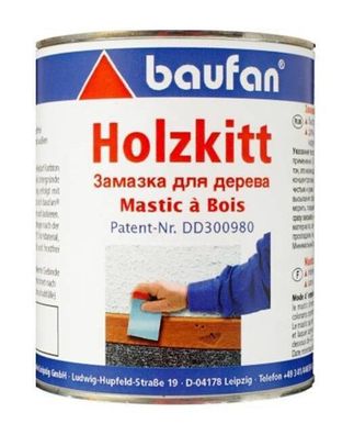 Baufan Holzkitt 1kg Kitt wasserverdünnbare Füllmasse für Risse Löcher etc