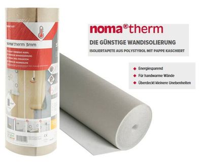 1x Noma therm 3mm Wandisolierung 5m² Isoliertapete Wohnraum Isolierung