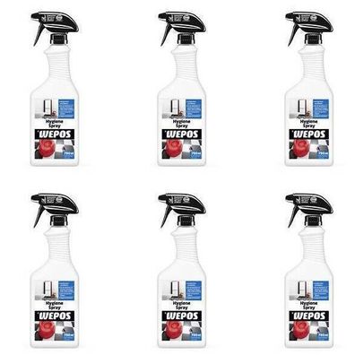6x WEPOS Hygiene Spray Desinfektion 750ml Reiniger Küche Bad Sanitär